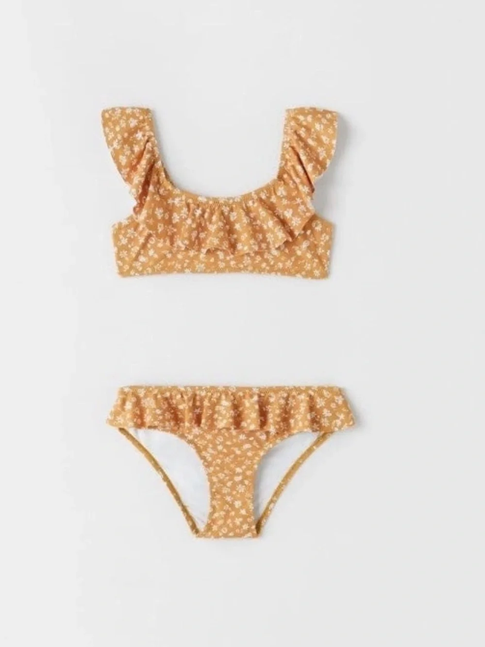 NWOT ZARA Kids Girls Ruffled Floral Bikini Set